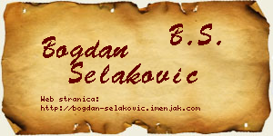 Bogdan Selaković vizit kartica
